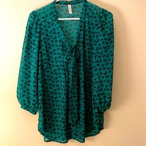 Green M Horse Blouse